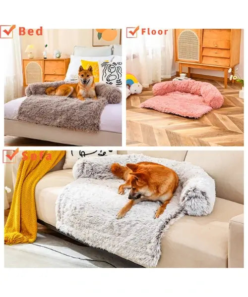 Dog Mats Foldable Dog Cushion Cover Pets Sofa Bed Winter Warm Plush