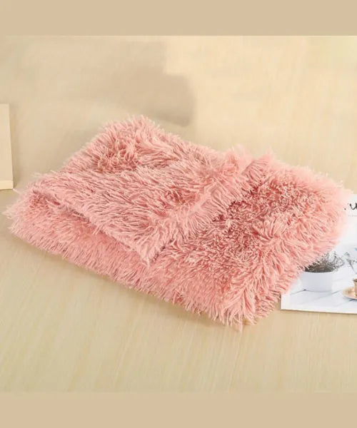 Super Soft Fluffy Premium Fleece Quilt Luxury Faux Fur Plush Pet Bed Pet Calming Blanket