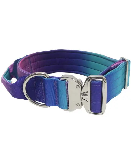 Pet Nylon Collar Diving Cotton Metal Adjustable Buckle Large Dog Tactical Collar For Dog Training