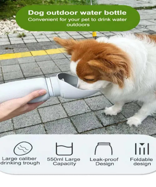 Outdoor Leakproof Puppy Feeding Drinking Cup Bowl Travel Silicone Portable Pet Dog Water Bottle Bowl for dogs