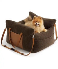 CozyRide Small Dog Car Seat - Waterproof Booster Seat, Safety Leash & Storage Pockets for Pets Up to 25lbs